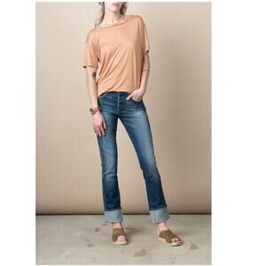 Amo Darlin' Jeans Sweetheart Dark Wash Button Fly Cuffed Size 27